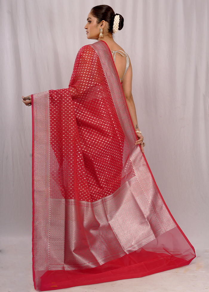 Pink Kora Silk Saree With Blouse Piece - Indian Silk House Agencies