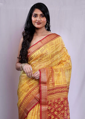 Multicolor Printed Pure Silk Saree With Blouse Piece - Indian Silk House Agencies