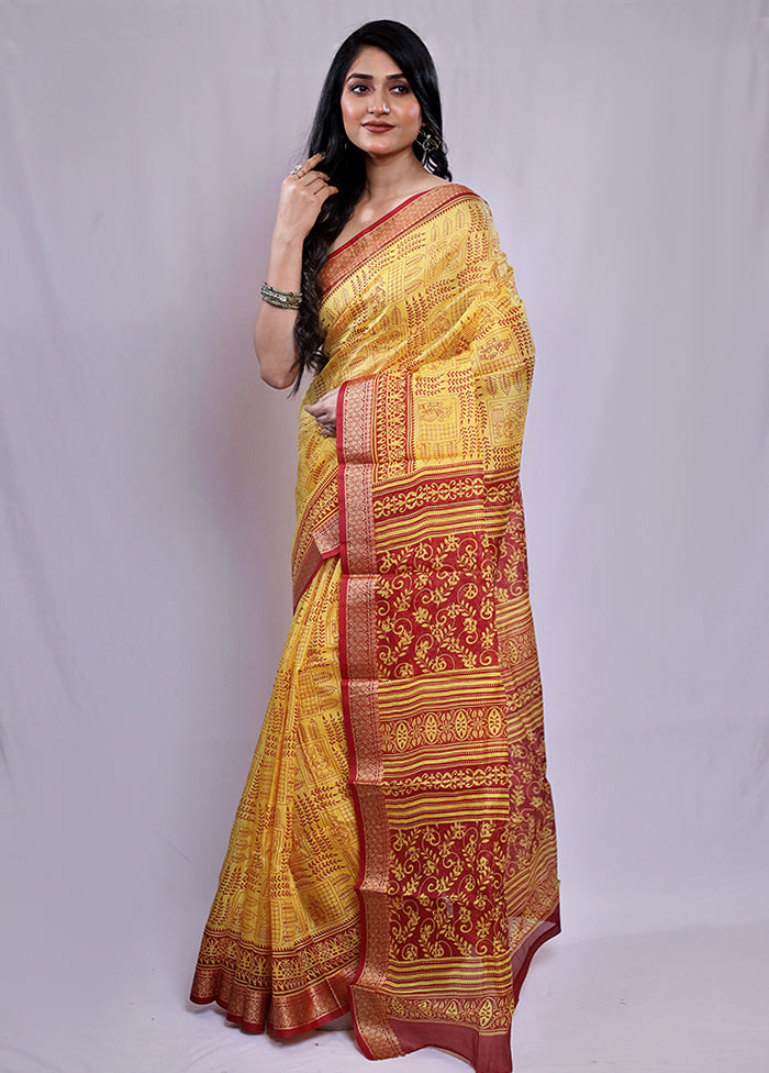 Multicolor Printed Pure Silk Saree With Blouse Piece - Indian Silk House Agencies