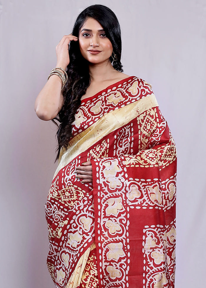 Multicolor Printed Pure Silk Saree With Blouse Piece - Indian Silk House Agencies