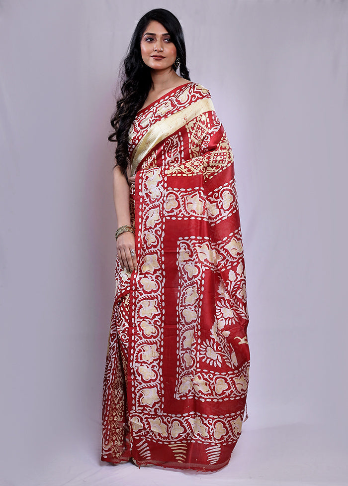 Multicolor Printed Pure Silk Saree With Blouse Piece - Indian Silk House Agencies