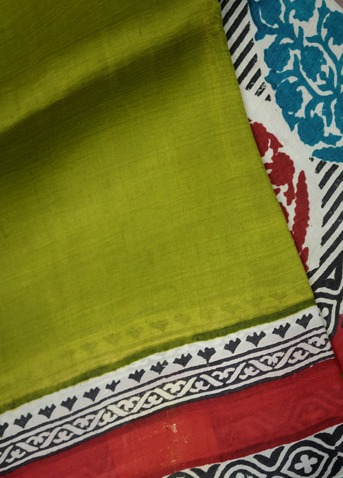 Multicolor Printed Pure Silk Saree With Blouse Piece - Indian Silk House Agencies