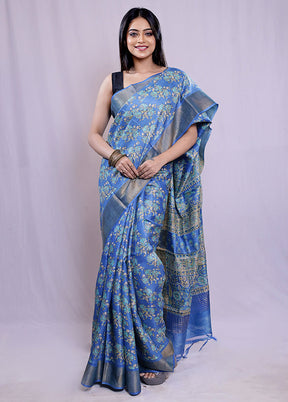 Multicolor Tussar Silk Saree With Blouse Piece - Indian Silk House Agencies