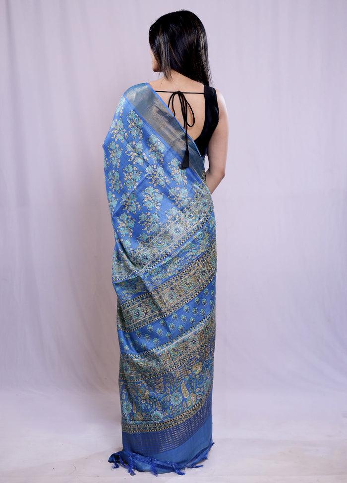 Multicolor Tussar Silk Saree With Blouse Piece - Indian Silk House Agencies