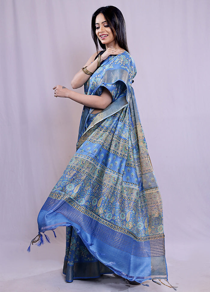 Multicolor Tussar Silk Saree With Blouse Piece - Indian Silk House Agencies