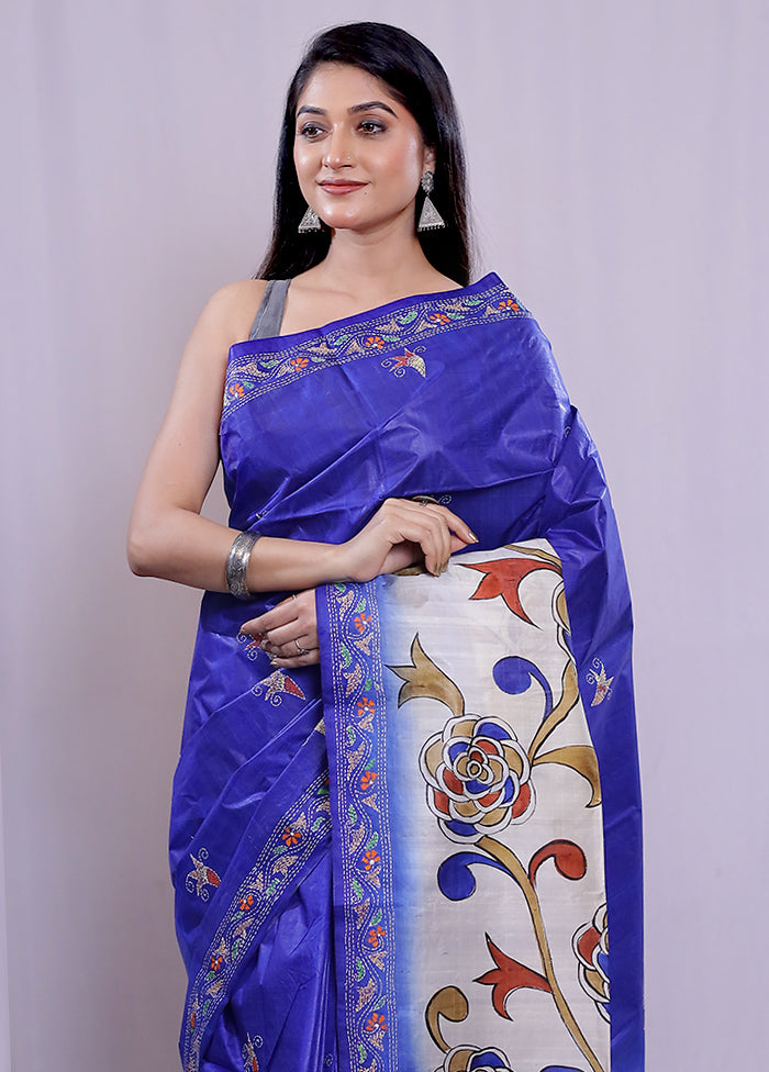 Multicolor Tussar Silk Saree With Blouse Piece - Indian Silk House Agencies