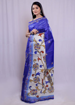 Multicolor Tussar Silk Saree With Blouse Piece - Indian Silk House Agencies