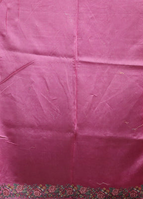 Pink Handloom Pure Organza Saree With Blouse Piece