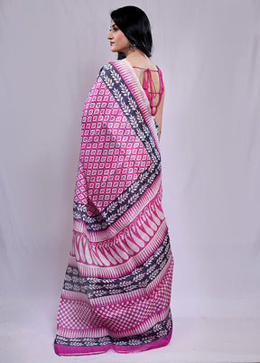 Multicolor Printed Pure Silk Saree With Blouse Piece - Indian Silk House Agencies