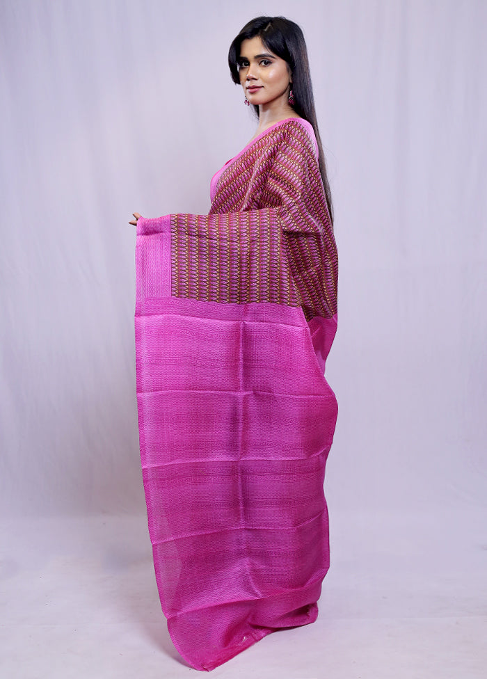 Multicolor Printed Pure Silk Saree With Blouse Piece - Indian Silk House Agencies