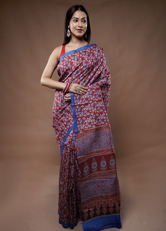 Multicolor Printed Pure Silk Saree With Blouse Piece - Indian Silk House Agencies