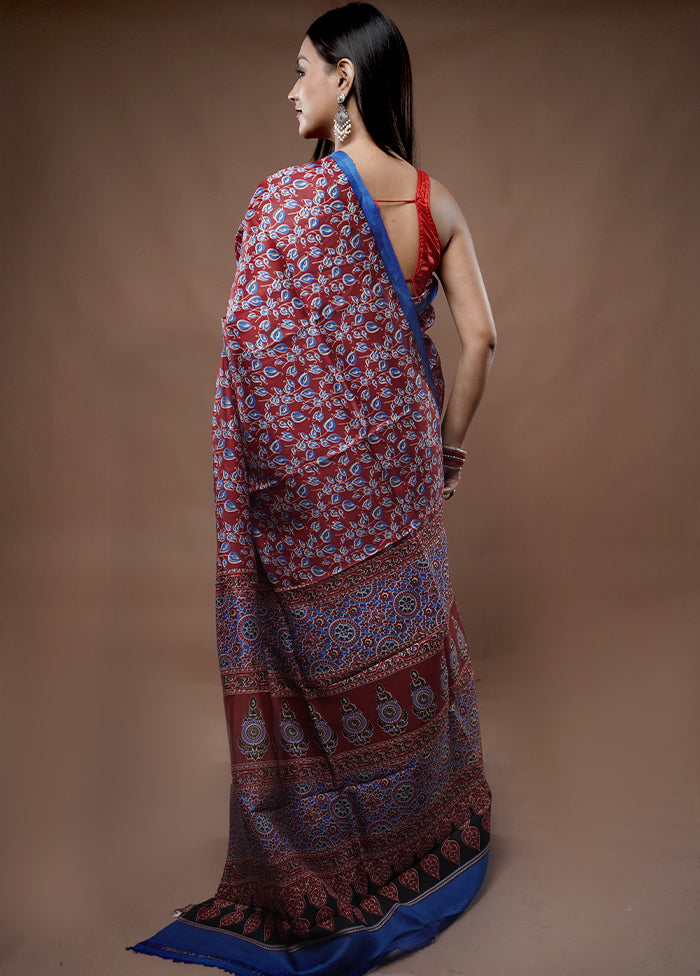 Multicolor Printed Pure Silk Saree With Blouse Piece - Indian Silk House Agencies