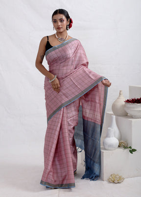 Purple Tussar Pure Silk Saree With Blouse Piece - Indian Silk House Agencies