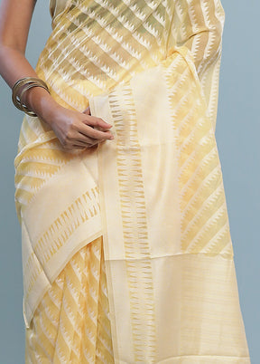 Yellow Cotton Saree With Blouse Piece - Indian Silk House Agencies