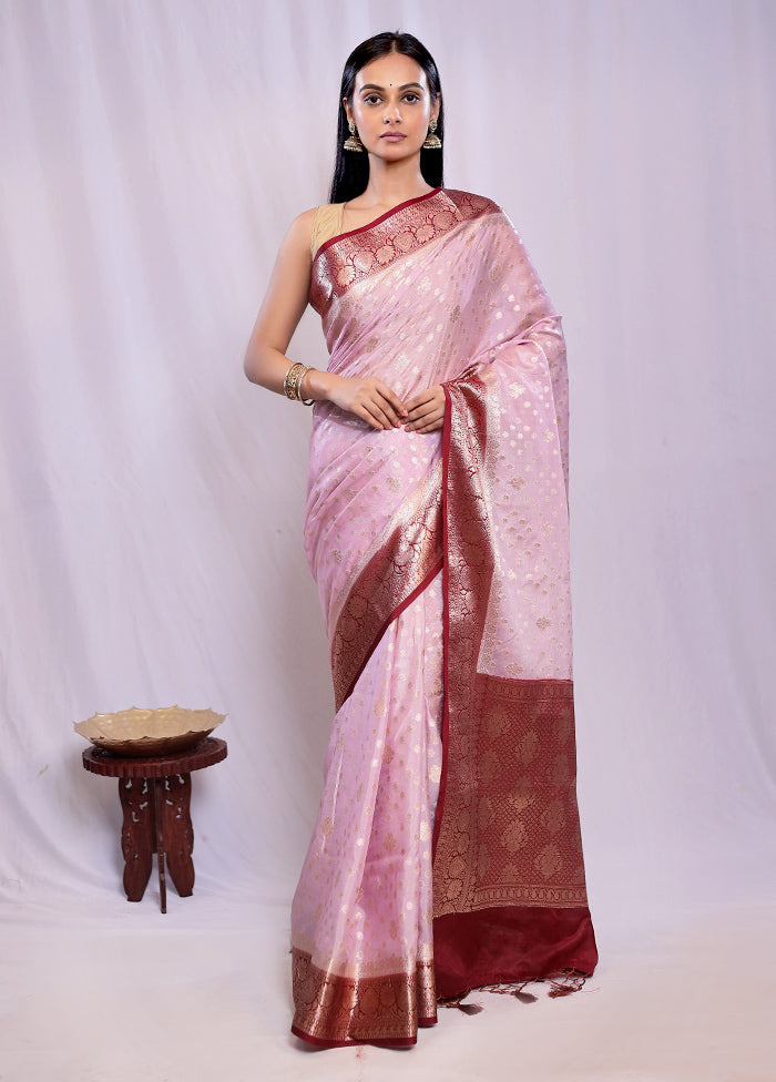 Multicolor Kora Silk Saree With Blouse Piece - Indian Silk House Agencies