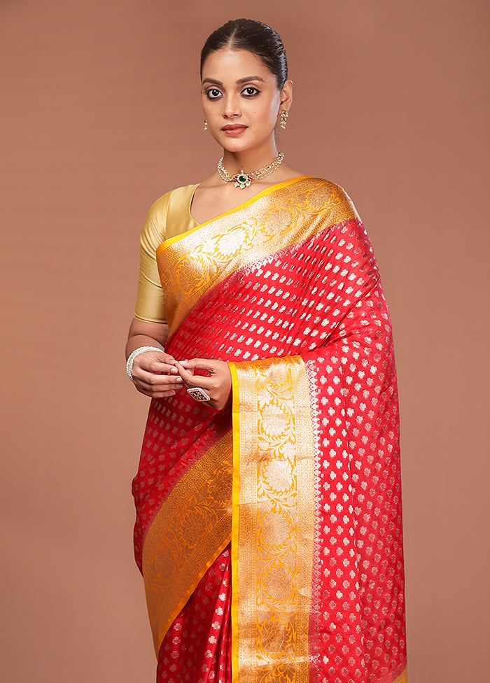 Multicolor Georgette Saree With Blouse Piece