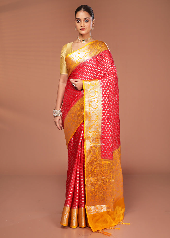 Multicolor Georgette Saree With Blouse Piece