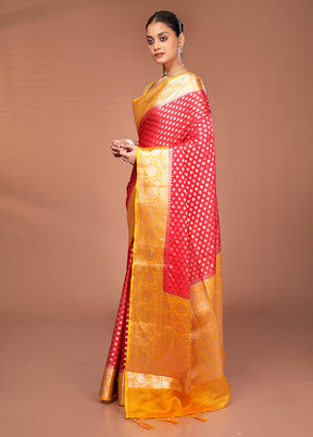 Multicolor Georgette Saree With Blouse Piece