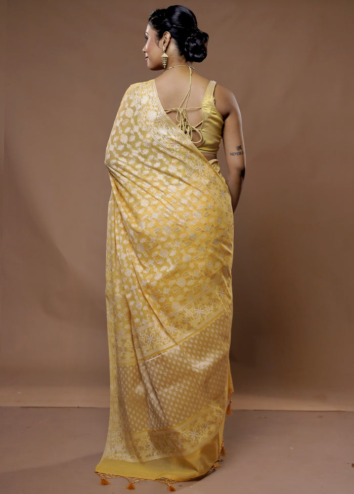 Pink Cotton Saree With Blouse Piece - Indian Silk House Agencies