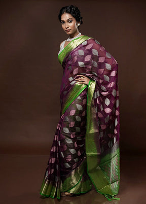 Pink Dupion Silk Saree With Blouse Piece - Indian Silk House Agencies