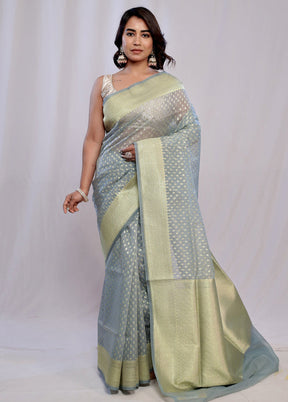 Grey Uppada Silk Saree With Blouse Piece - Indian Silk House Agencies