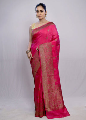 Multicolor Tussar Pure Silk Saree With Blouse Piece - Indian Silk House Agencies