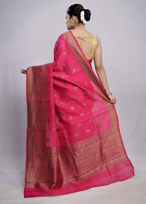 Multicolor Tussar Pure Silk Saree With Blouse Piece - Indian Silk House Agencies