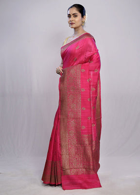 Multicolor Tussar Pure Silk Saree With Blouse Piece - Indian Silk House Agencies