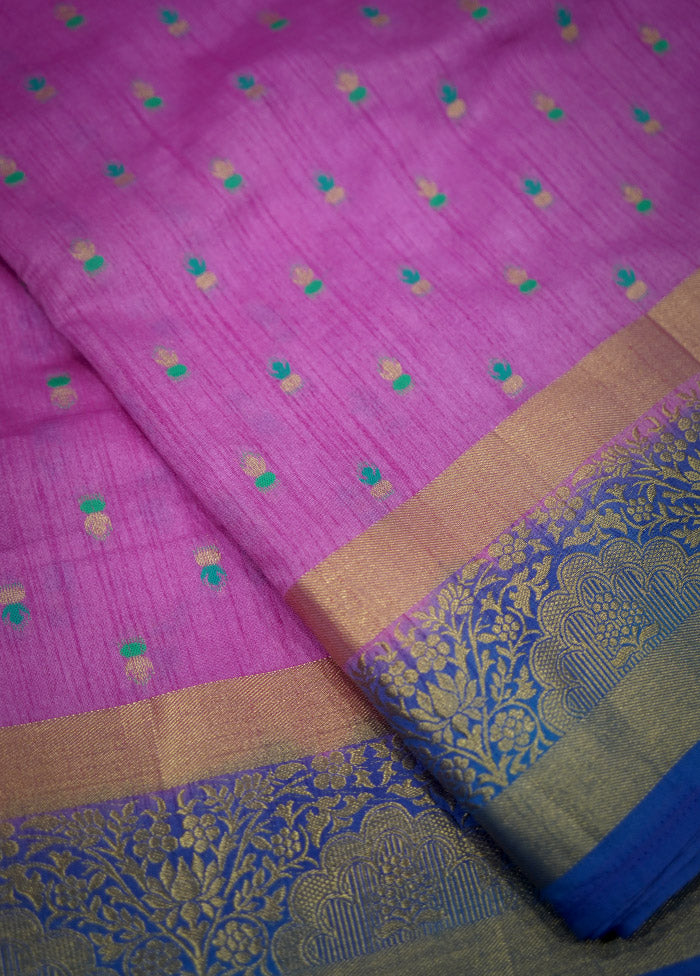 Pink Dupion Silk Saree With Blouse Piece - Indian Silk House Agencies