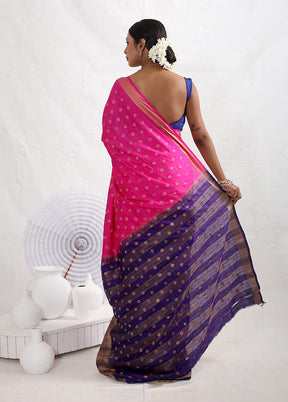 Pink Dupion Silk Saree With Blouse Piece - Indian Silk House Agencies