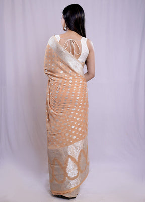 Orange Georgette Saree With Blouse Piece - Indian Silk House Agencies