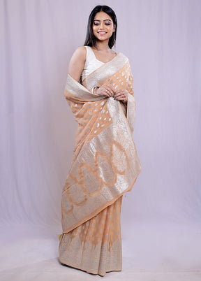 Orange Georgette Saree With Blouse Piece - Indian Silk House Agencies