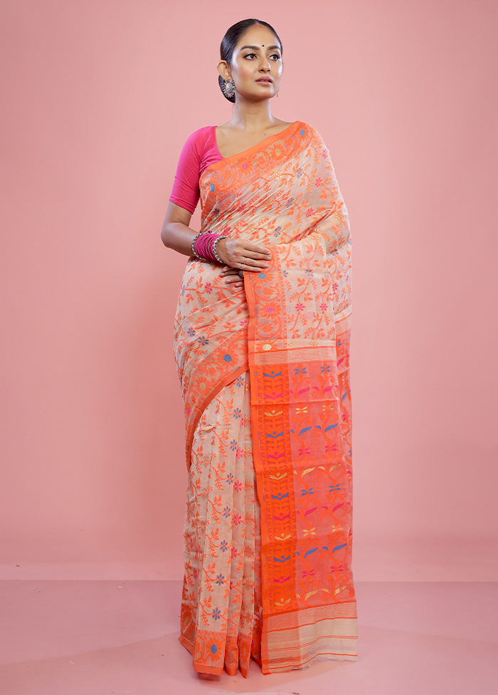 Pink Tant Cotton Saree Without Blouse Piece - Indian Silk House Agencies