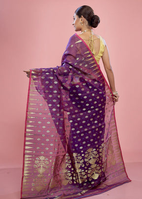 Purple Tant Cotton Saree Without Blouse Piece - Indian Silk House Agencies