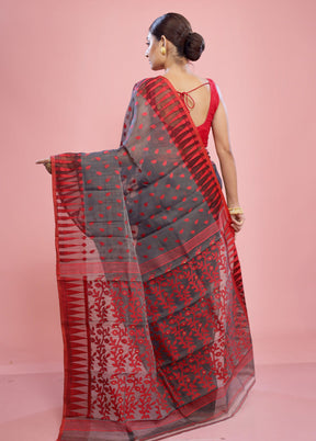 Grey Tant Cotton Saree Without Blouse Piece - Indian Silk House Agencies