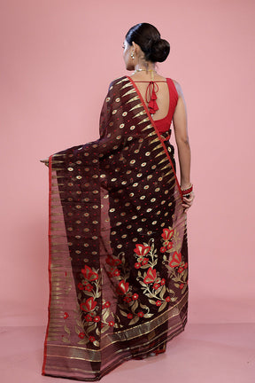 Maroon Tant Cotton Saree Without Blouse Piece - Indian Silk House Agencies