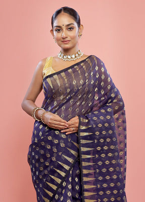 Purple Tant Cotton Saree Without Blouse Piece - Indian Silk House Agencies