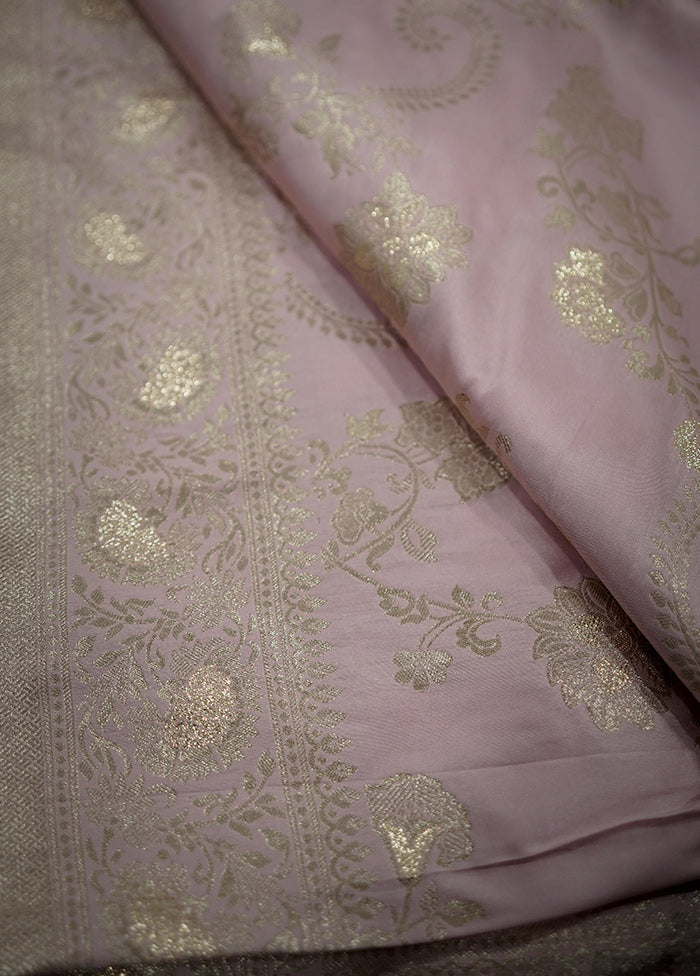 Pink Dupion Silk Saree With Blouse Piece - Indian Silk House Agencies