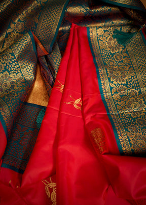 Pink Dupion Silk Saree With Blouse Piece - Indian Silk House Agencies