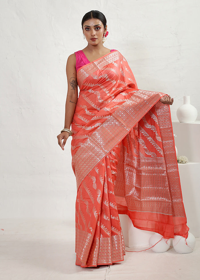 Pink Dupion Silk Saree With Blouse Piece - Indian Silk House Agencies