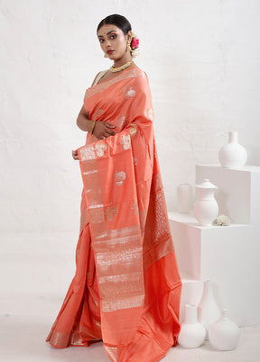 Pink Dupion Silk Saree With Blouse Piece - Indian Silk House Agencies