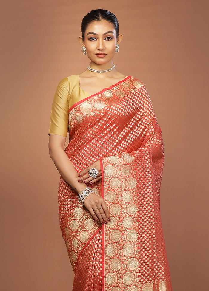 Multicolor Kora Silk Saree With Blouse Piece