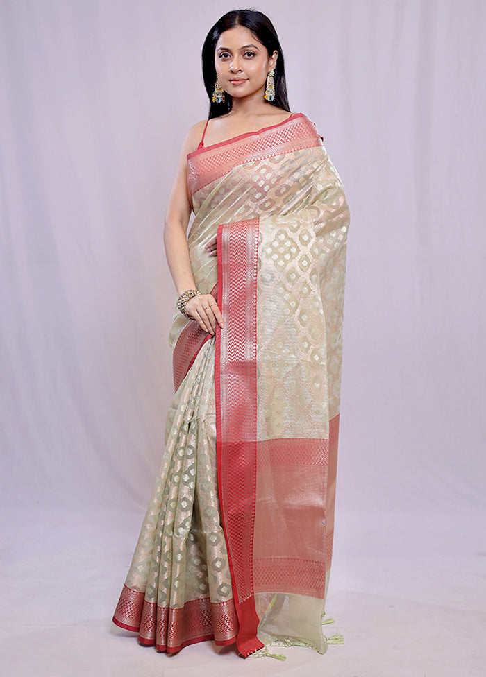 Multicolor Kora Silk Saree With Blouse Piece - Indian Silk House Agencies