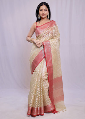 Multicolor Kora Silk Saree With Blouse Piece - Indian Silk House Agencies