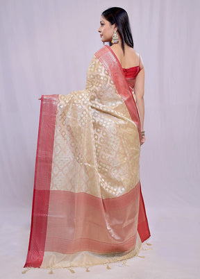 Multicolor Kora Silk Saree With Blouse Piece - Indian Silk House Agencies