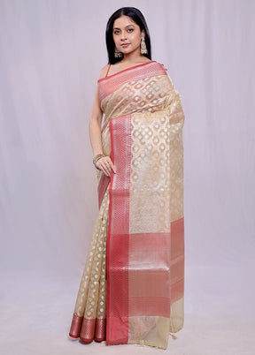 Multicolor Kora Silk Saree With Blouse Piece - Indian Silk House Agencies