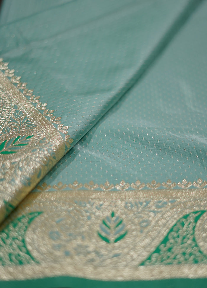 Green Dupion Silk Saree With Blouse Piece - Indian Silk House Agencies