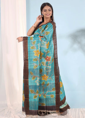 Multicolor Tussar Silk Saree With Blouse Piece - Indian Silk House Agencies