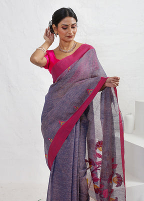 Blue Matka Pure Silk Saree With Blouse Piece - Indian Silk House Agencies