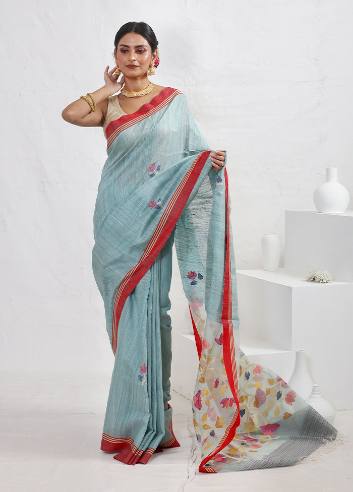 Green Matka Pure Silk Saree With Blouse Piece - Indian Silk House Agencies